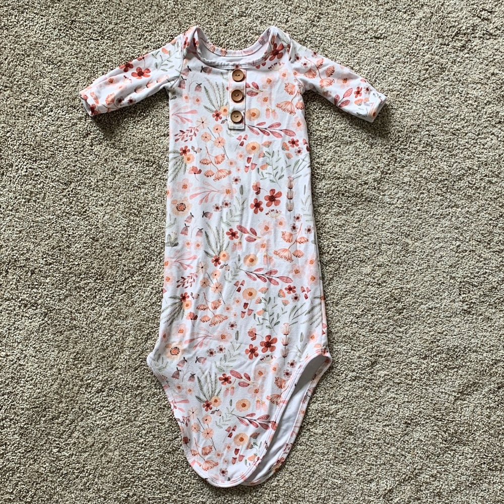 Caden Lane Pink Floral Kids One Piece